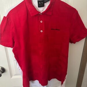 Armani Exchange Red Polo Shirt Classic Style